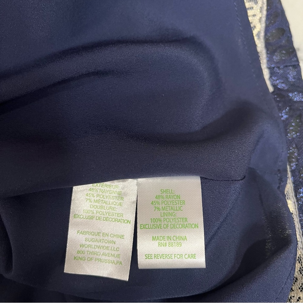 Lilly Pulitzer Franci Dress in True Navy Metallic Jacquard Size 8 - Picture 15 of 16
